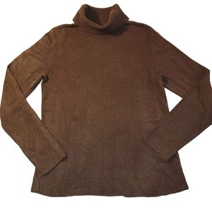 Debbie Morgan Women's Brown Turtleneck Sweater Size Large